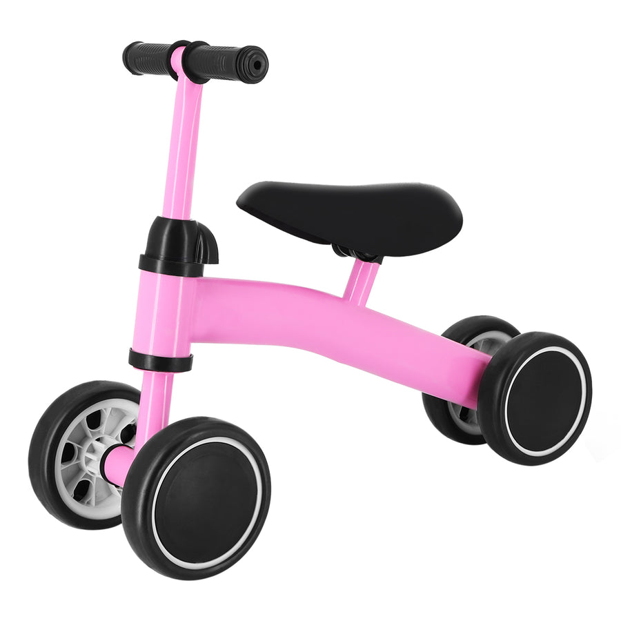 Baby Balance Bike for 1-3 Years Old Riding Toys No Pedal 4 Wheels Baby Walker with Adjustable Seat Handlebar Infant Image 1