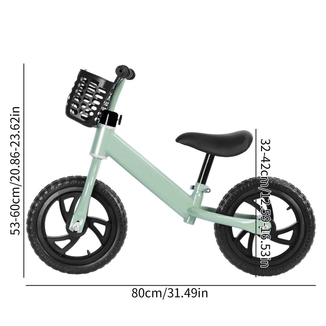 Baby Balance Bike Riding Toy Push Bicycle with Basket No Pedal Baby Walker with Adjustable Seat Gift Bike for 18 Image 6