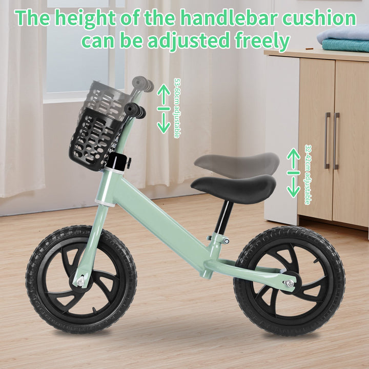 Baby Balance Bike Riding Toy Push Bicycle with Basket No Pedal Baby Walker with Adjustable Seat Gift Bike for 18 Image 7