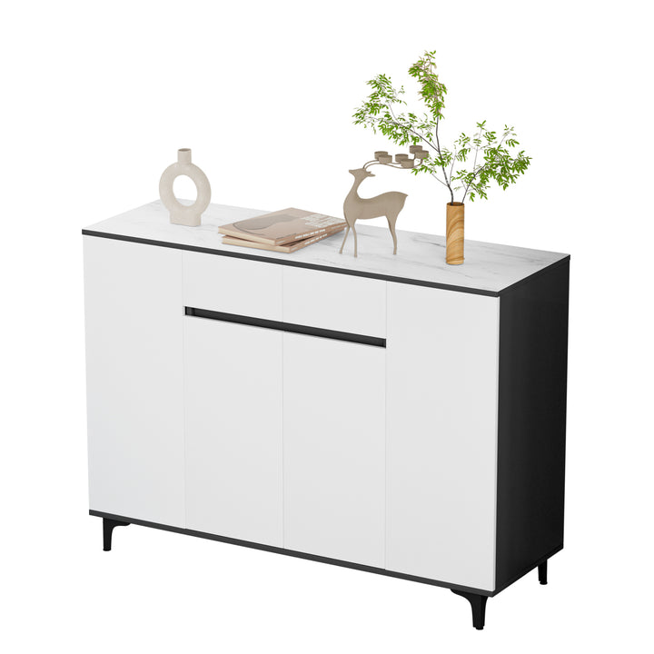 Kitchen Buffet Sideboard with 4 Doors and 2 Drawers Kitchen Storage Cabinet Coffee Bar Storage Cabinet for Kitchen Image 1