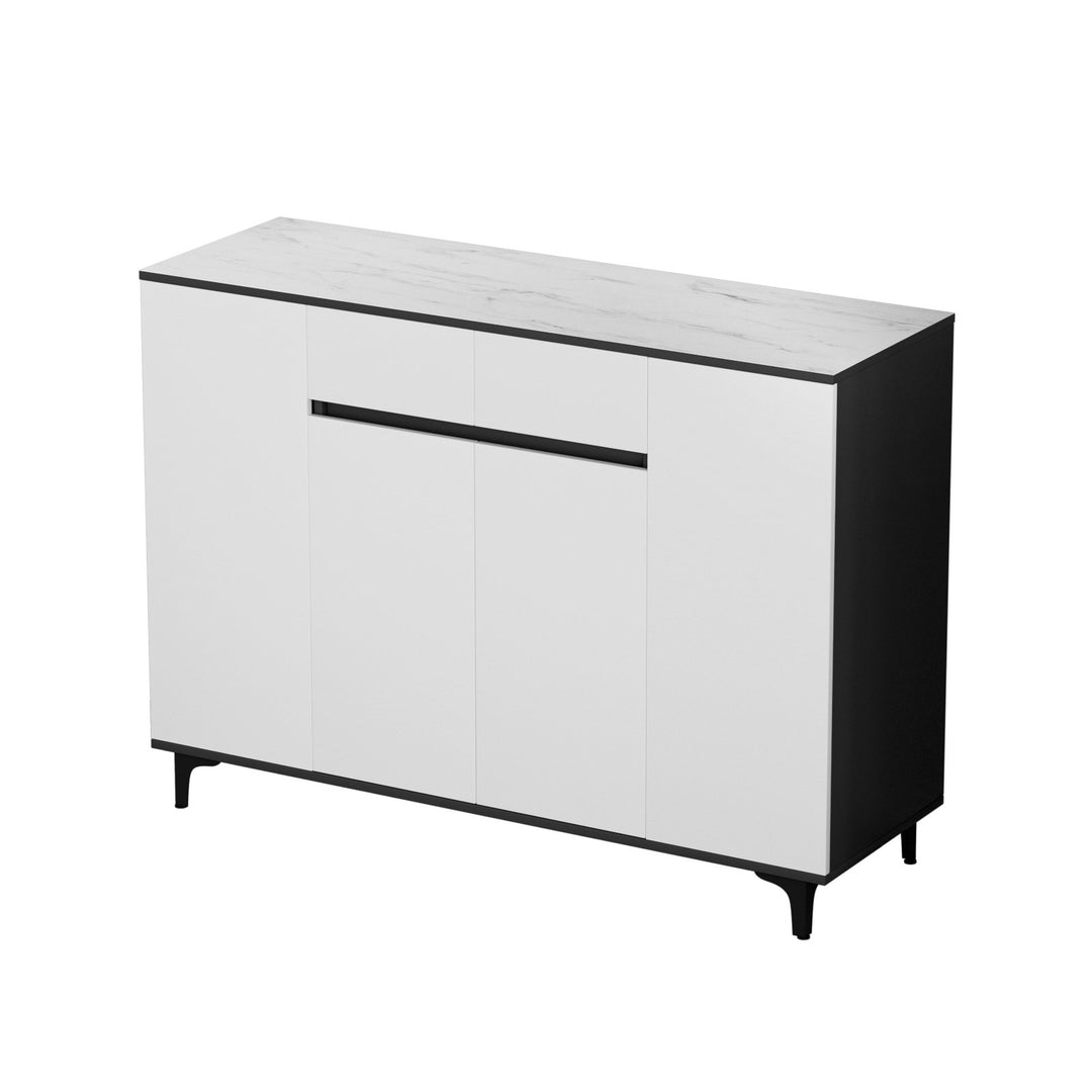 Kitchen Buffet Sideboard with 4 Doors and 2 Drawers Kitchen Storage Cabinet Coffee Bar Storage Cabinet for Kitchen Image 7