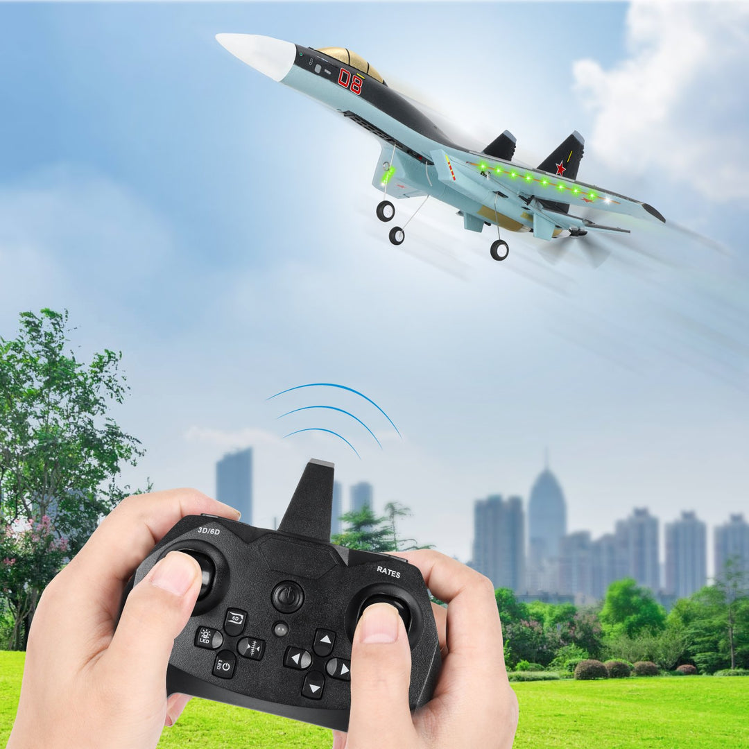 2.4GHz Remote Control Airplane with Light 4 Channel Brushless RC Glider 6-Axis Gyro Plane Fixed Wing Aircraft EPP RC Jet Image 7