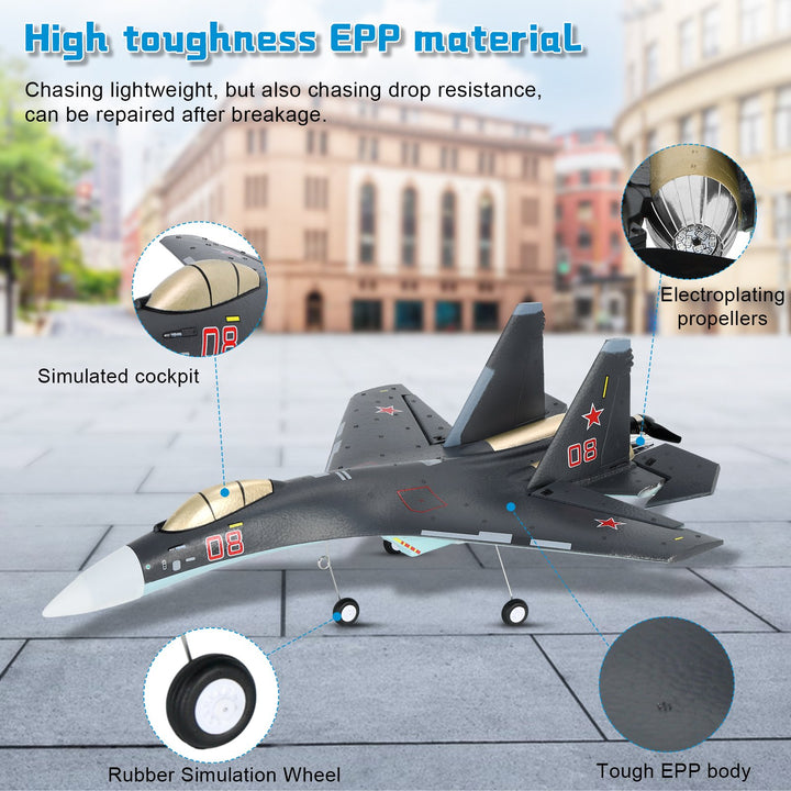 2.4GHz Remote Control Airplane with Light 4 Channel Brushless RC Glider 6-Axis Gyro Plane Fixed Wing Aircraft EPP RC Jet Image 10