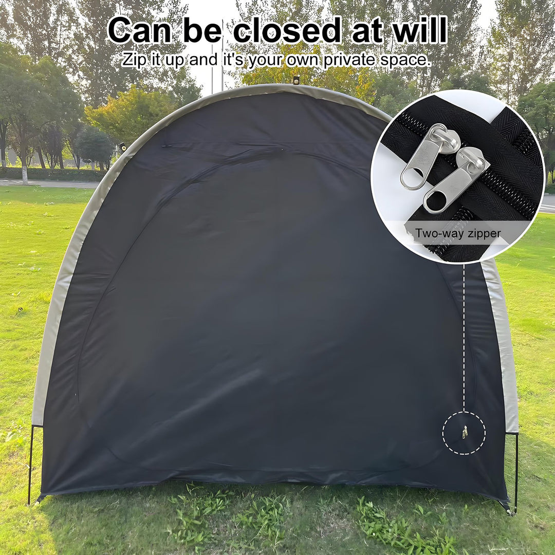 Outdoor Bicycle Storage Tent Accommodate 2-4 Bicycles Sun Protection Waterproof Anti-UV Bike Protective Canopy Quick Image 7