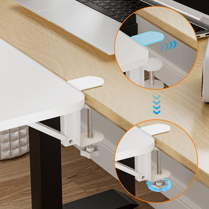 Keyboard Tray Keyboard Holder with Adjustable C Clamp Keyboard Tray Desk Extender 90 Degree Folding Mouse Computer Image 10