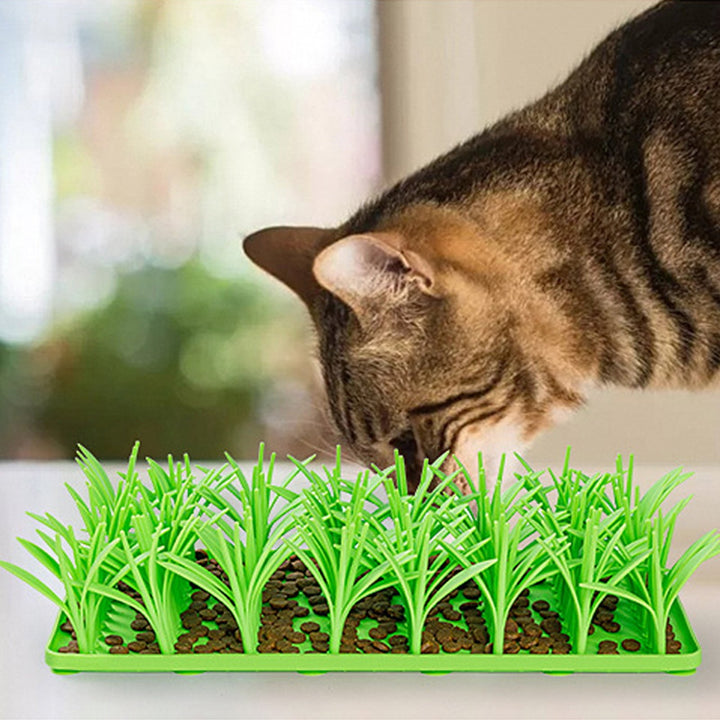 Silicone Grass Mat Slow Feeding Mat Silicone Grass Snuffle Feeding Mat for Indoor Cats Dog Feeding Mat Interactive Toy Image 2