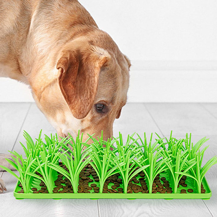 Silicone Grass Mat Slow Feeding Mat Silicone Grass Snuffle Feeding Mat for Indoor Cats Dog Feeding Mat Interactive Toy Image 3