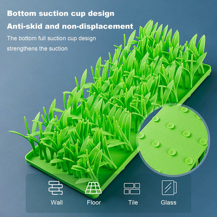 Silicone Grass Mat Slow Feeding Mat Silicone Grass Snuffle Feeding Mat for Indoor Cats Dog Feeding Mat Interactive Toy Image 4