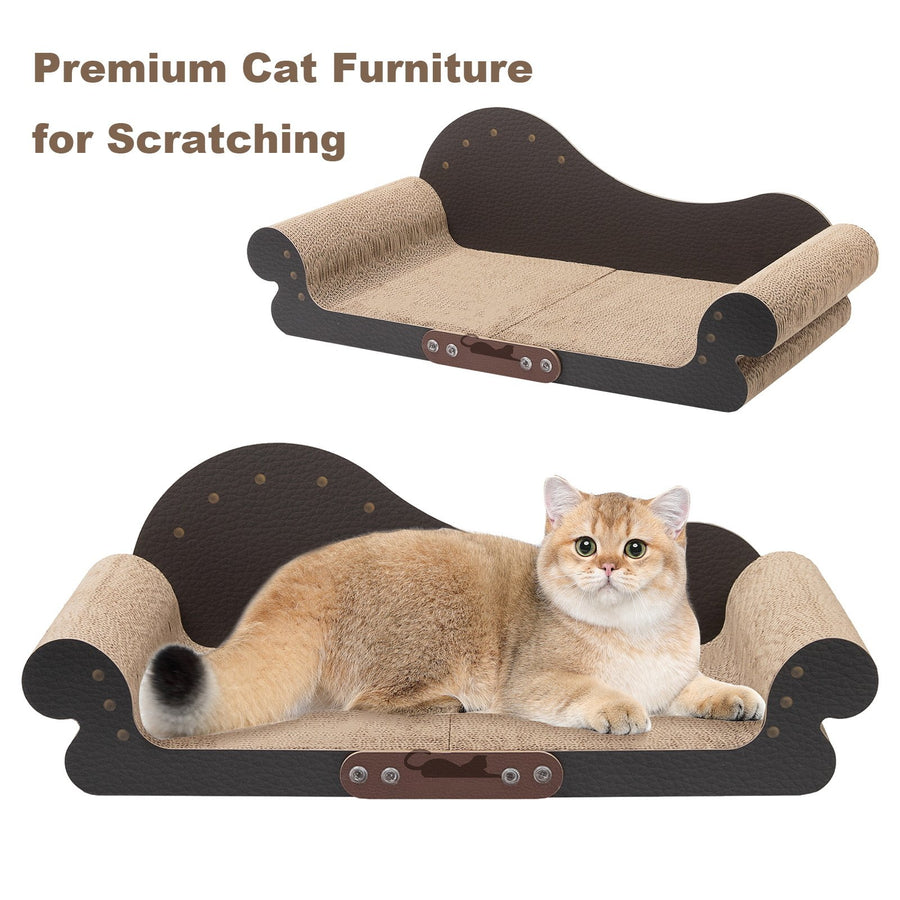 Large Cat Scratcher Bed Pet Scratching Board Oversized Scratch Lounge Cat Bed Furniture Protector Cat Couch Scratcher Image 1