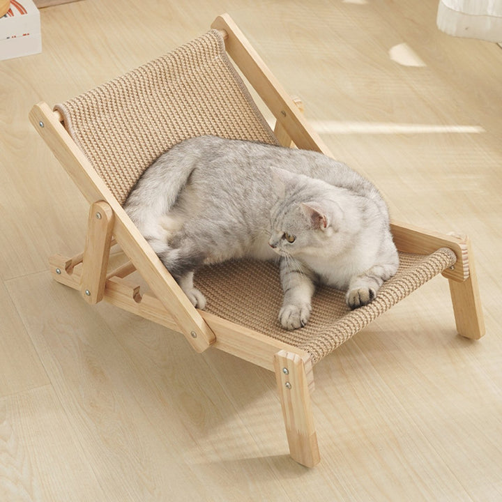 Cat Sisal Lounger Scratching Mat Adjustable Cat Hammock Pet Cozy Chair Thickened Cat Recliner Holds Up to 44lbs Image 11