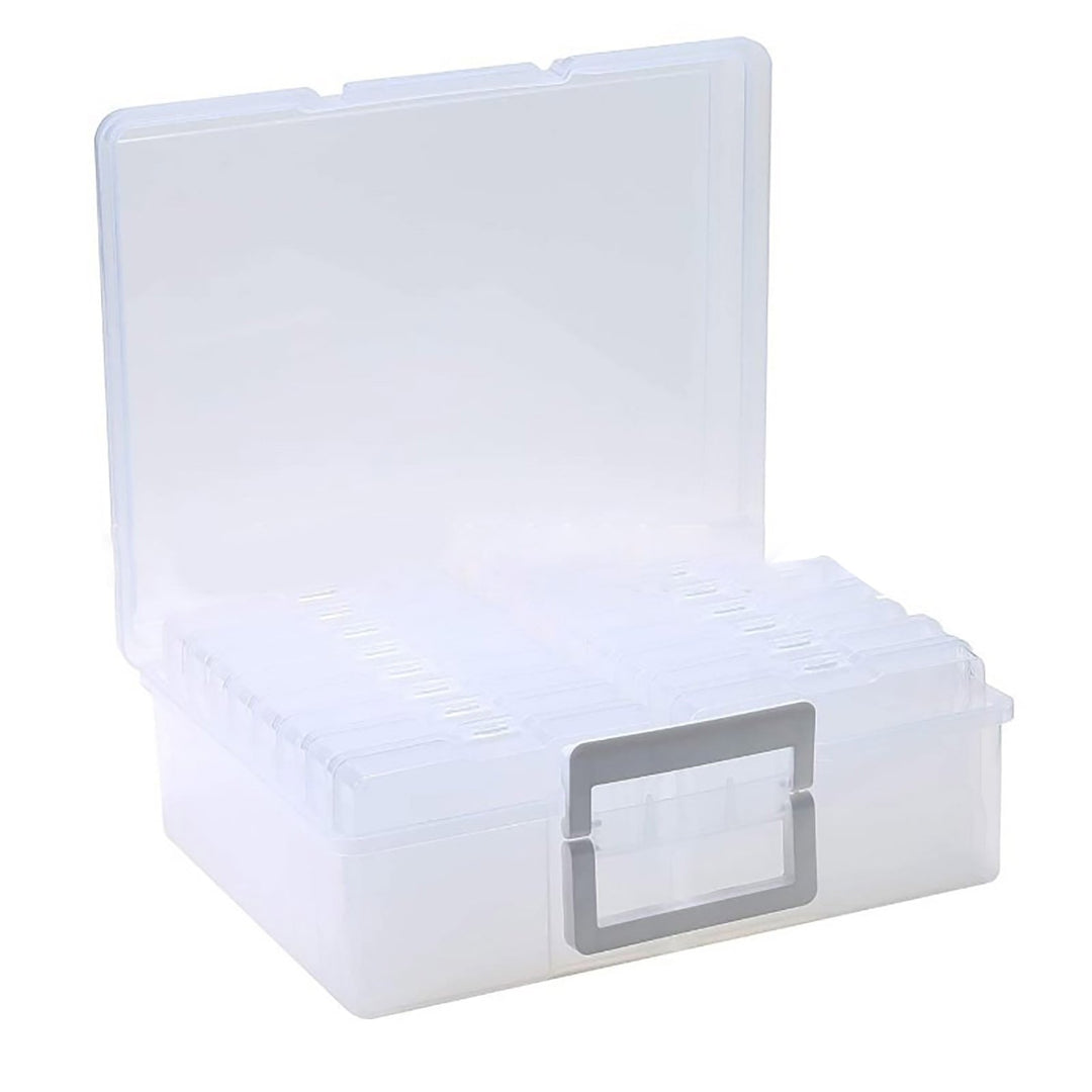 Acrylic Storage Box Set Clear Photo Container Large Capacity Smooth Edge Burr Free Dustproof Transparent Photo Organizer Image 4