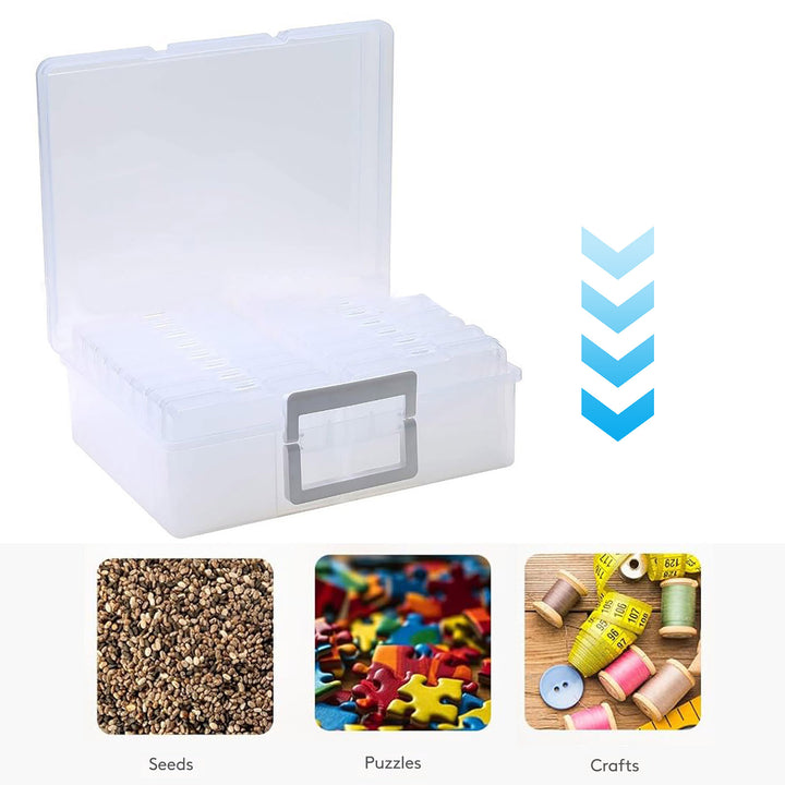 Acrylic Storage Box Set Clear Photo Container Large Capacity Smooth Edge Burr Free Dustproof Transparent Photo Organizer Image 9