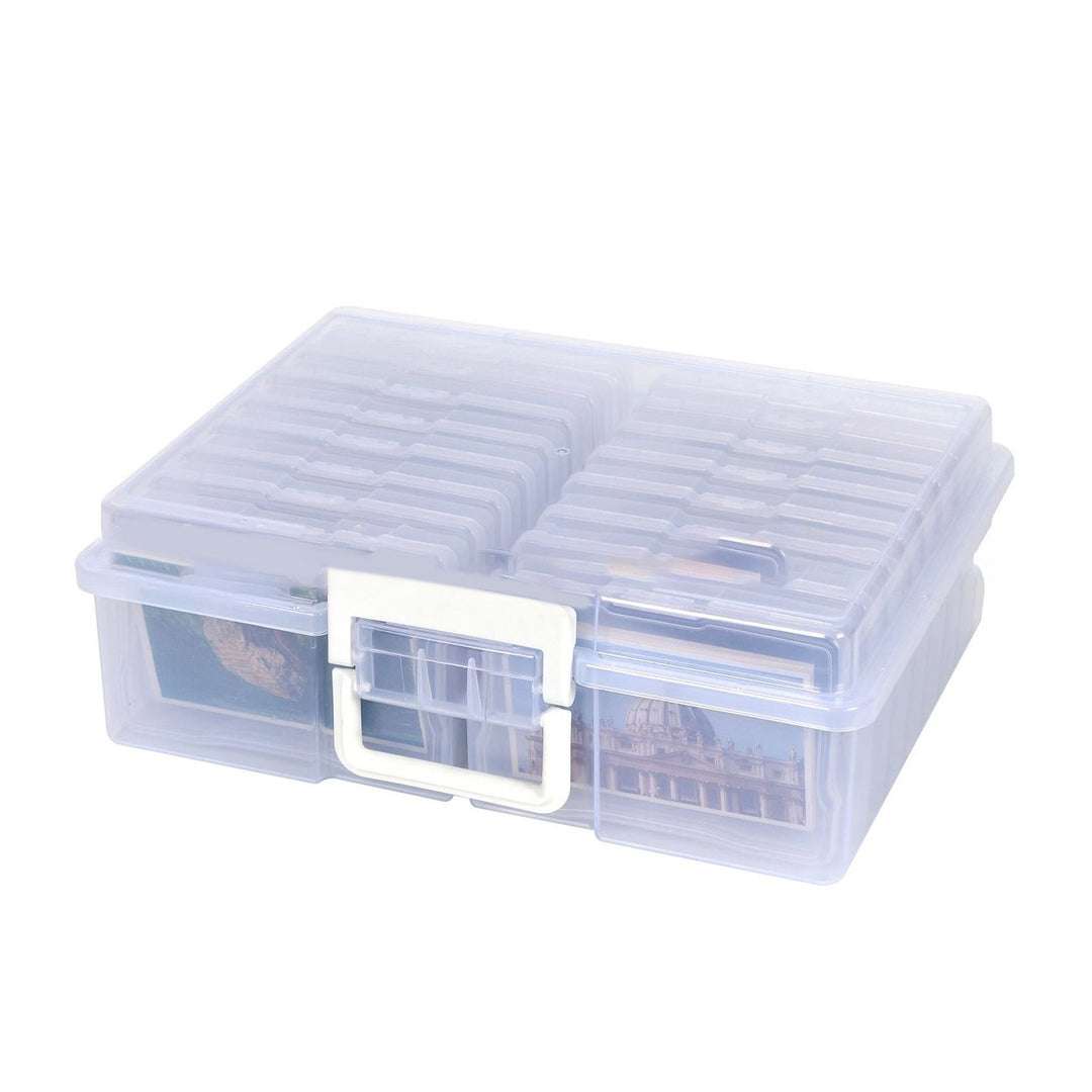 Acrylic Storage Box Set Clear Photo Container Large Capacity Smooth Edge Burr Free Dustproof Transparent Photo Organizer Image 12