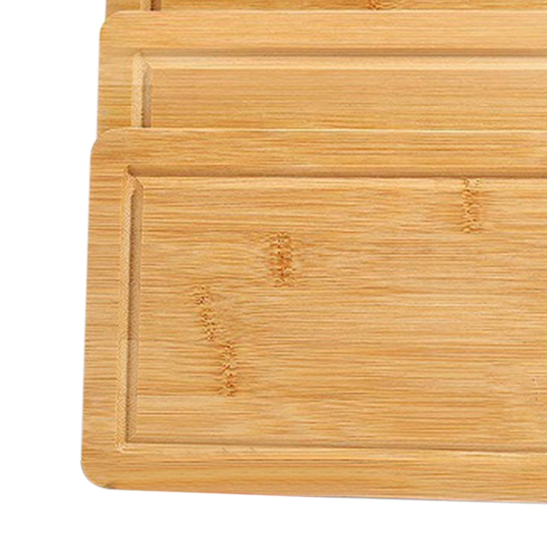 3Pcs Bamboo Cutting Boards Set for Kitchen Versatile Cutting Boards with Juice Grooves Chopping Board Meat Fruit Image 7