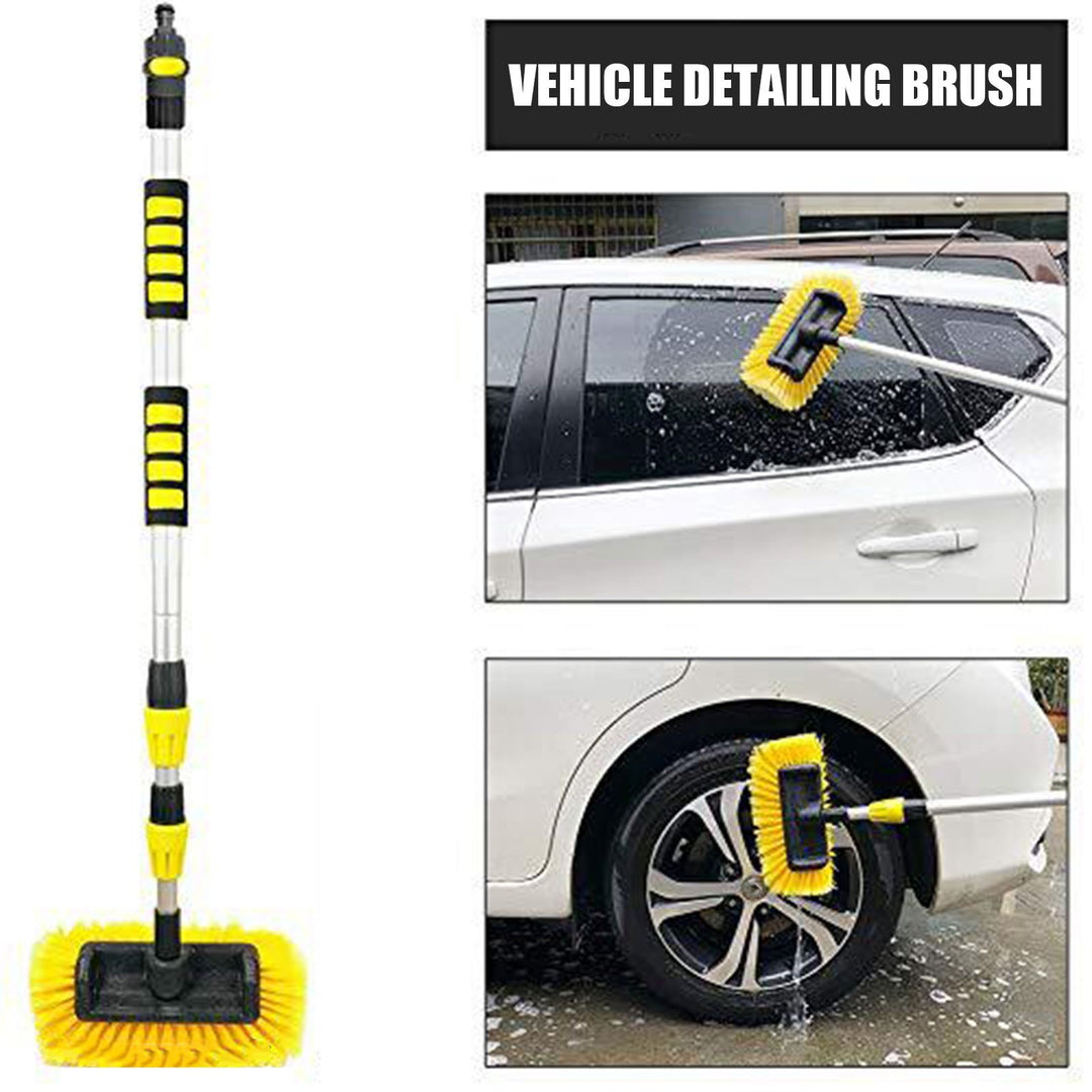 Car Cleaning Brush with Detachable Handle Soft Bristles Design Tight Connection On/Off Switch Scratch-Free Car Vehicle Image 1