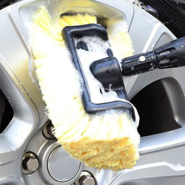 Car Cleaning Brush with Detachable Handle Soft Bristles Design Tight Connection On/Off Switch Scratch-Free Car Vehicle Image 10