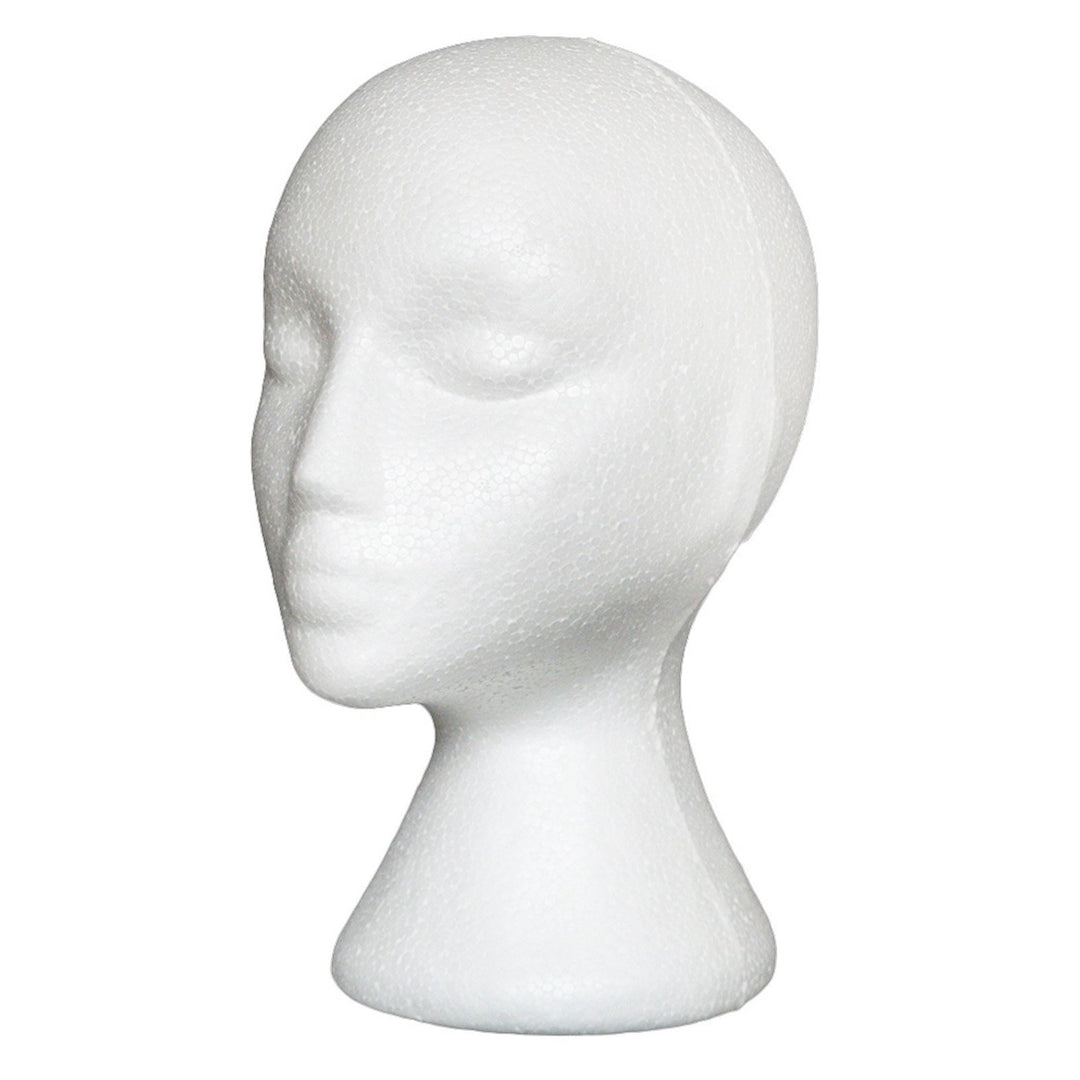 Mannequin Head Non-slip Abstract Foam Manikin Head Model Wig Hair Glasses Display Stand for Indoor Image 2