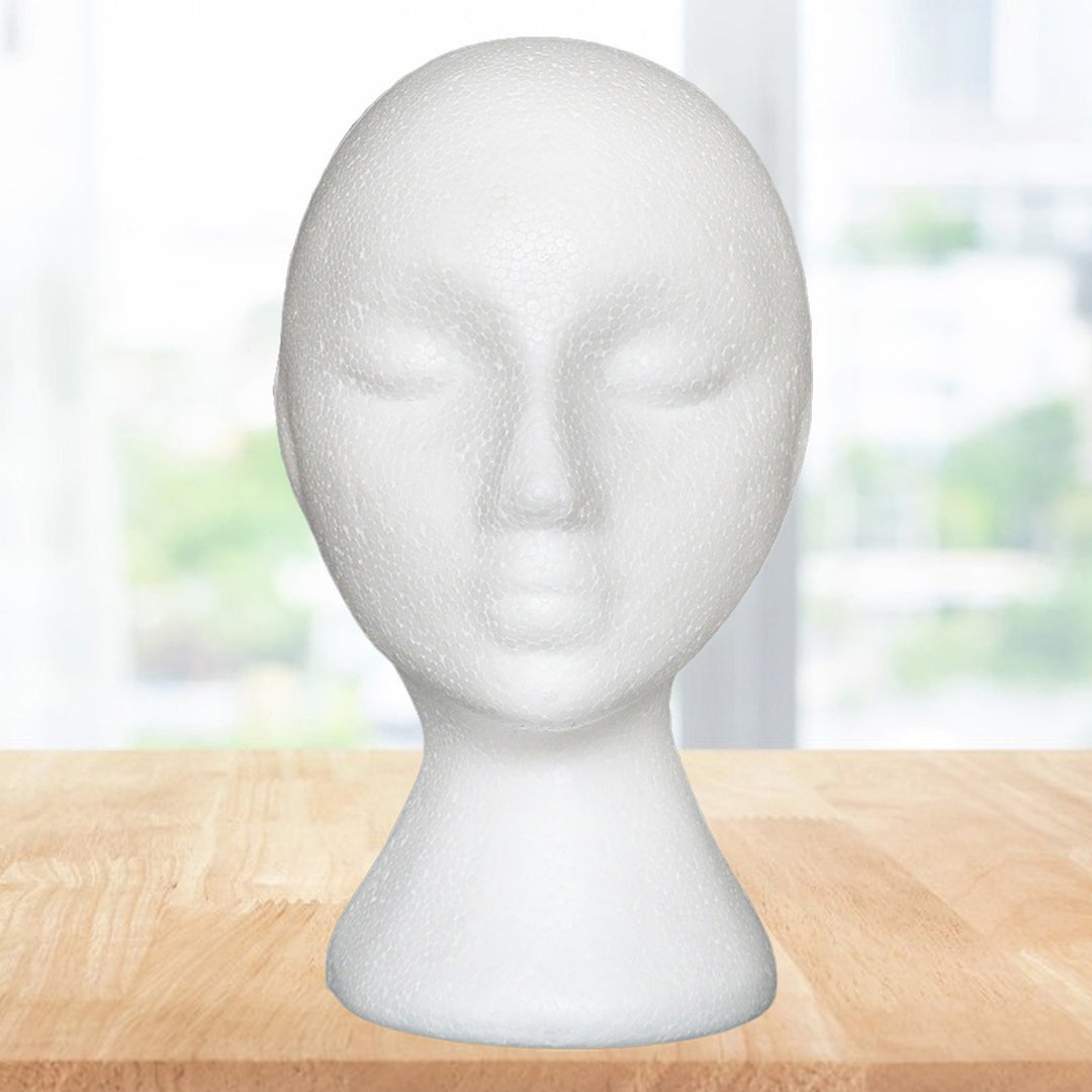 Mannequin Head Non-slip Abstract Foam Manikin Head Model Wig Hair Glasses Display Stand for Indoor Image 4