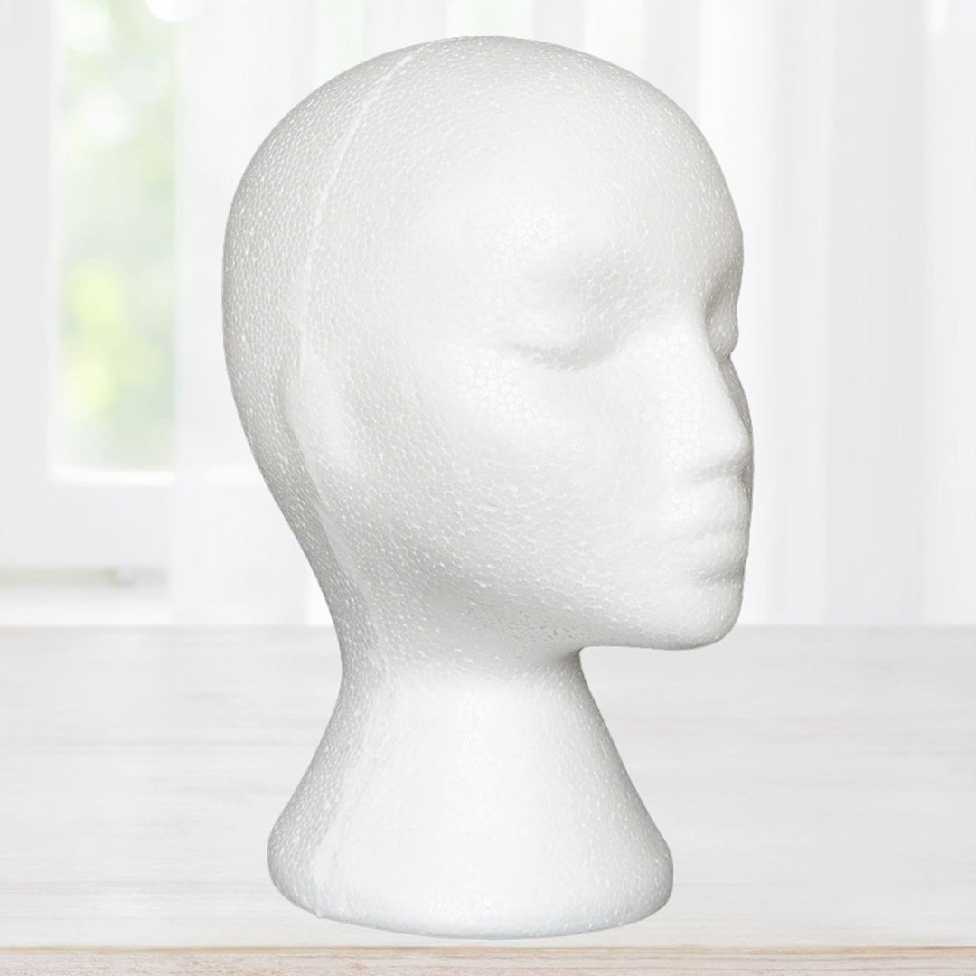 Mannequin Head Non-slip Abstract Foam Manikin Head Model Wig Hair Glasses Display Stand for Indoor Image 7