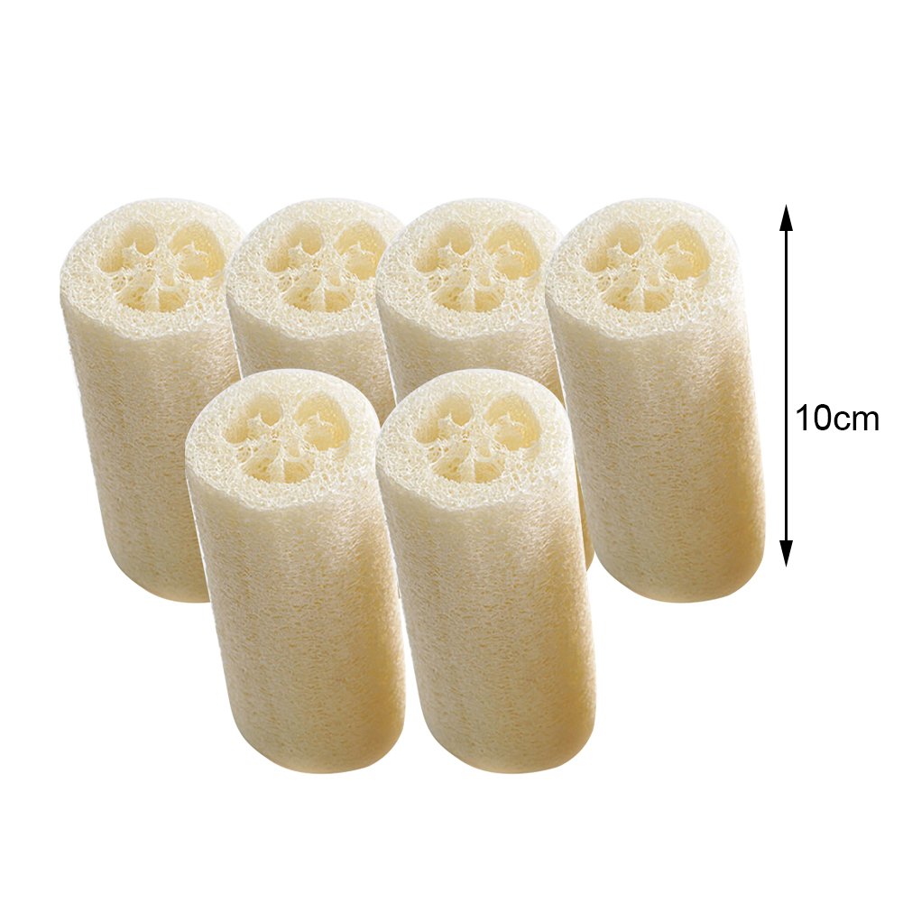 6Pcs Sponge Scrubber Handmade Anti-oil Natural Loofah Luffa Loofa Bath Body Shower Sponge for Kitchen Image 9