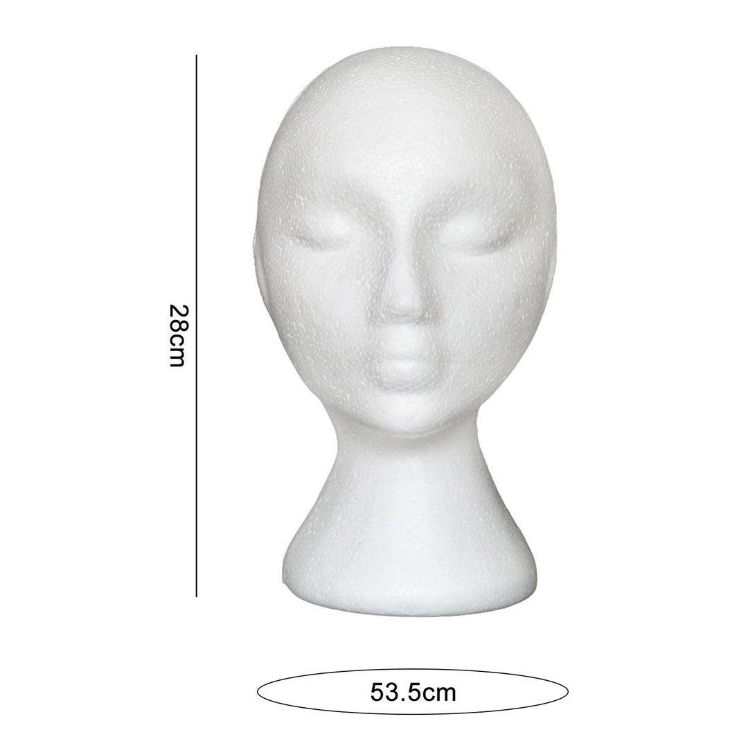 Mannequin Head Non-slip Abstract Foam Manikin Head Model Wig Hair Glasses Display Stand for Indoor Image 9