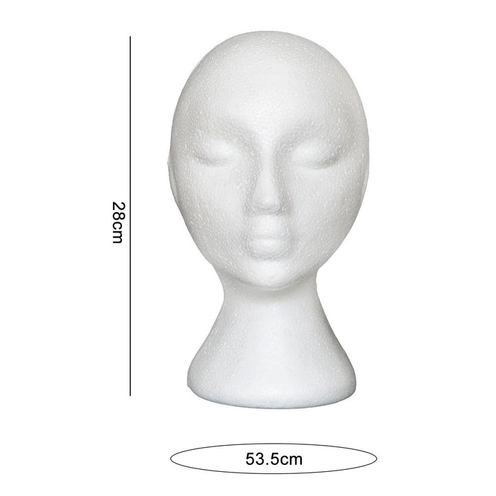 Mannequin Head Non-slip Abstract Foam Manikin Head Model Wig Hair Glasses Display Stand for Indoor Image 9