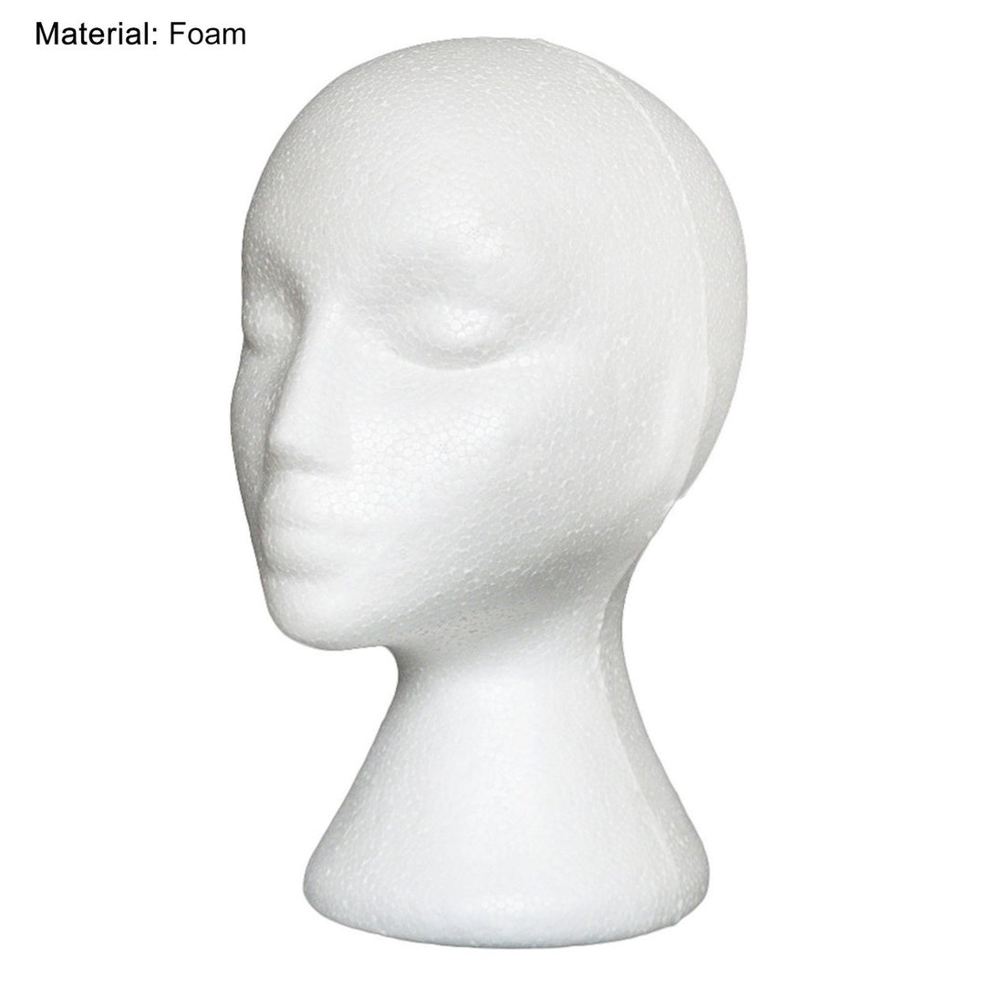 Mannequin Head Non-slip Abstract Foam Manikin Head Model Wig Hair Glasses Display Stand for Indoor Image 10