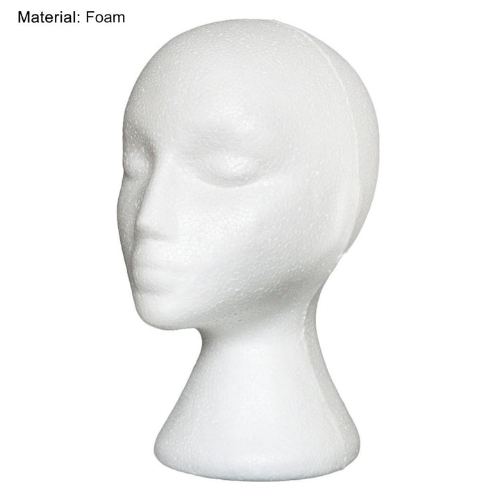 Mannequin Head Non-slip Abstract Foam Manikin Head Model Wig Hair Glasses Display Stand for Indoor Image 10