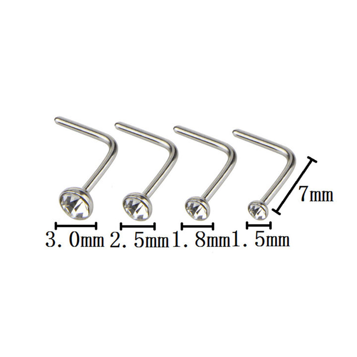 1 Set Nose Ring Shiny Exquisite Simple Long Lasting Geometric Nose Ring for Prom Image 8