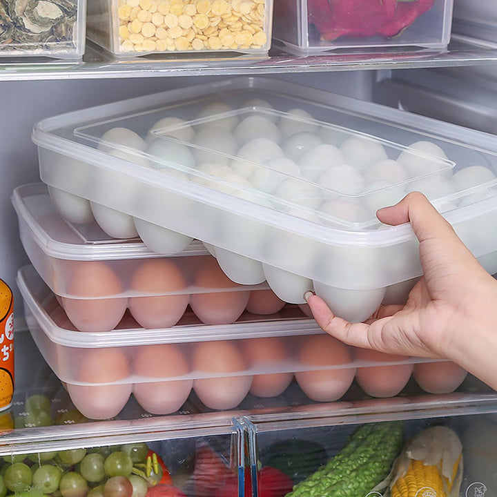 Storage Box Transparent Anti-slip 34 Grids Home Egg Tray for Refrigerator Image 1