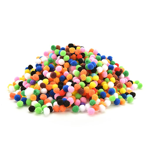 2000Pcs Mixed Color DIY Mini Soft Fluffy Ball Pom Poms Pompoms Kids Craft Toy Image 4