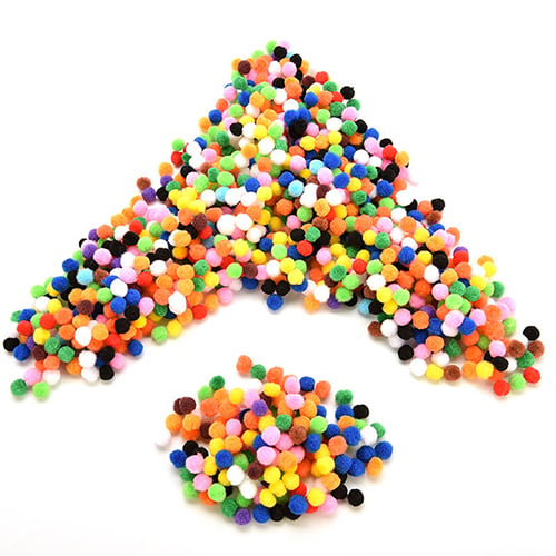 2000Pcs Mixed Color DIY Mini Soft Fluffy Ball Pom Poms Pompoms Kids Craft Toy Image 7