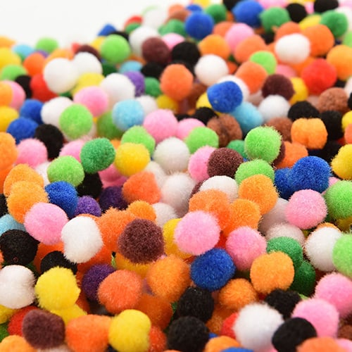 2000Pcs Mixed Color DIY Mini Soft Fluffy Ball Pom Poms Pompoms Kids Craft Toy Image 8