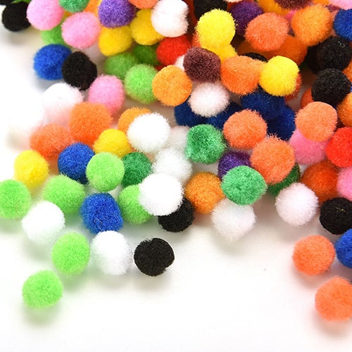 2000Pcs Mixed Color DIY Mini Soft Fluffy Ball Pom Poms Pompoms Kids Craft Toy Image 9