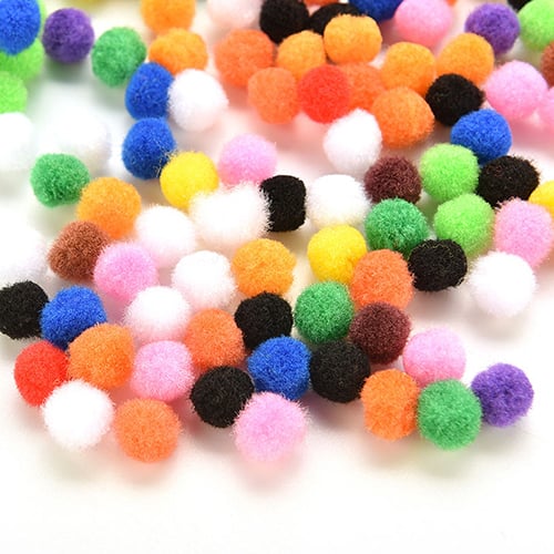 2000Pcs Mixed Color DIY Mini Soft Fluffy Ball Pom Poms Pompoms Kids Craft Toy Image 10