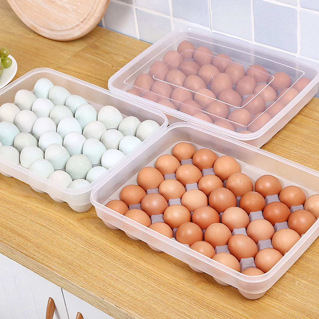 Storage Box Transparent Anti-slip 34 Grids Home Egg Tray for Refrigerator Image 8