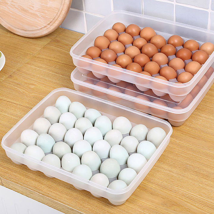 Storage Box Transparent Anti-slip 34 Grids Home Egg Tray for Refrigerator Image 9