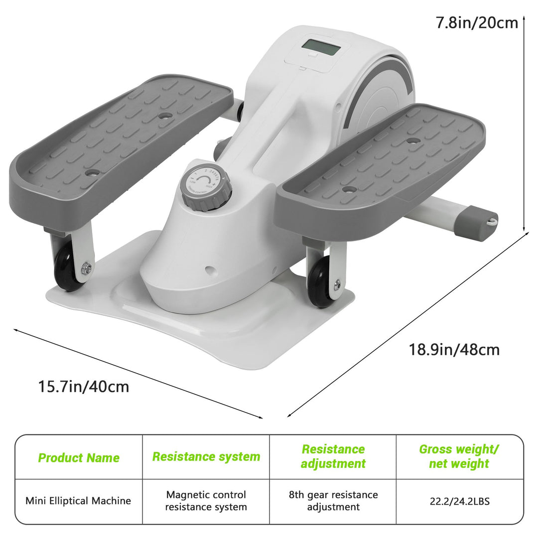 Stair Stepper Magnetic Portable Ellipse Leg Exerciser under Desk Bike Pedal Exerciser Silent Mini Elliptical Machine Image 6