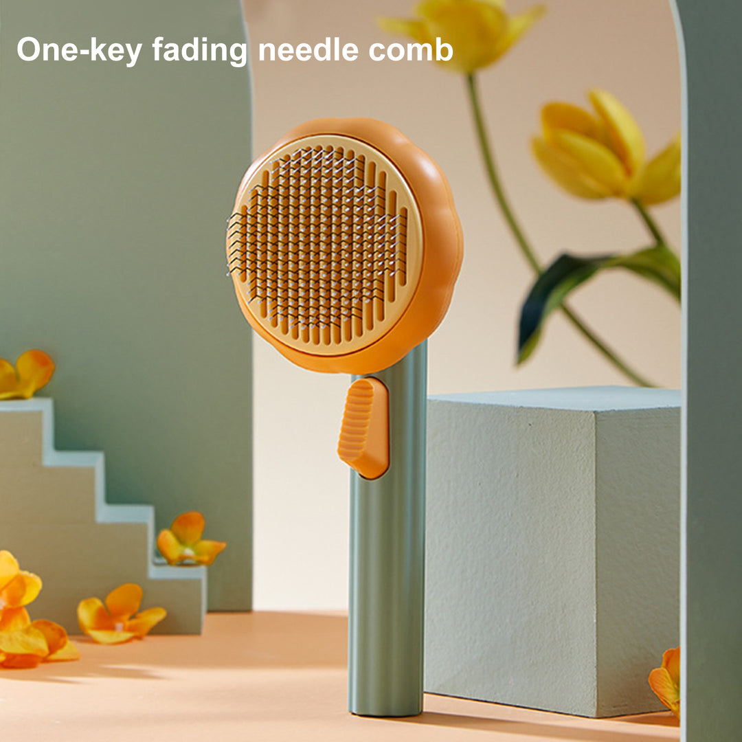 Pet Comb One-click Cleaning Button Hair Removal Washable Pet Cats Dogs Cleaning Slicker Brushes Pet Supplies Image 3