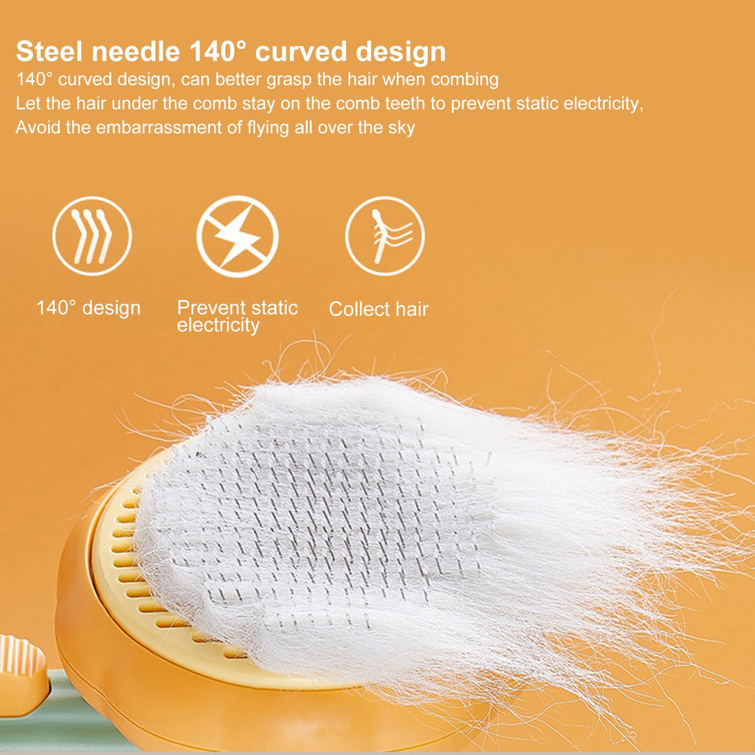 Pet Comb One-click Cleaning Button Hair Removal Washable Pet Cats Dogs Cleaning Slicker Brushes Pet Supplies Image 8