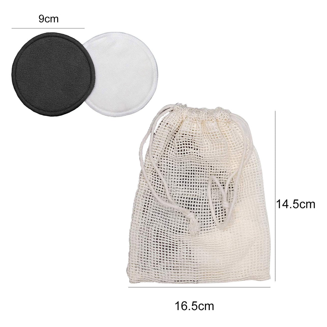 Facial Pad Soft Reusable Bamboo Charcoal Fiber Makeup Remover Pad for Girls Image 4