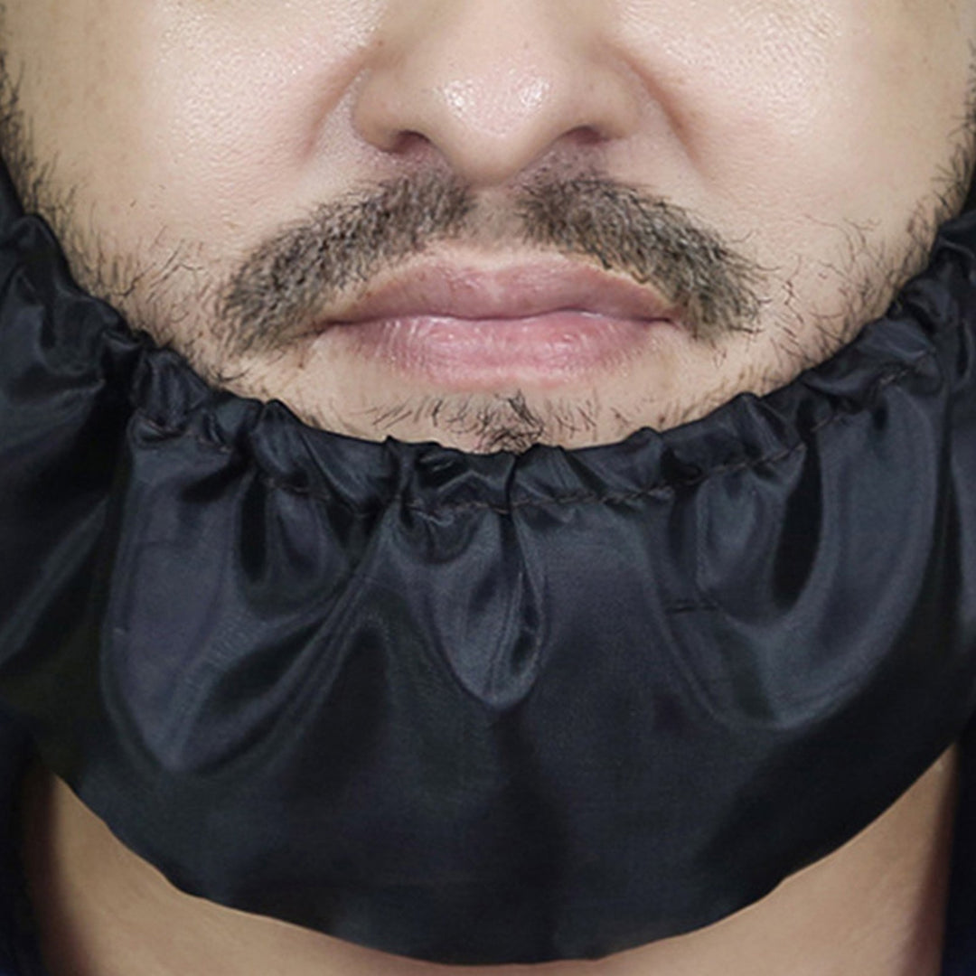 Beard Cover Super Soft Wear Resistant Polyester Adjustable Facial Beard Apron Caps Guard Bonnet for Men Image 4