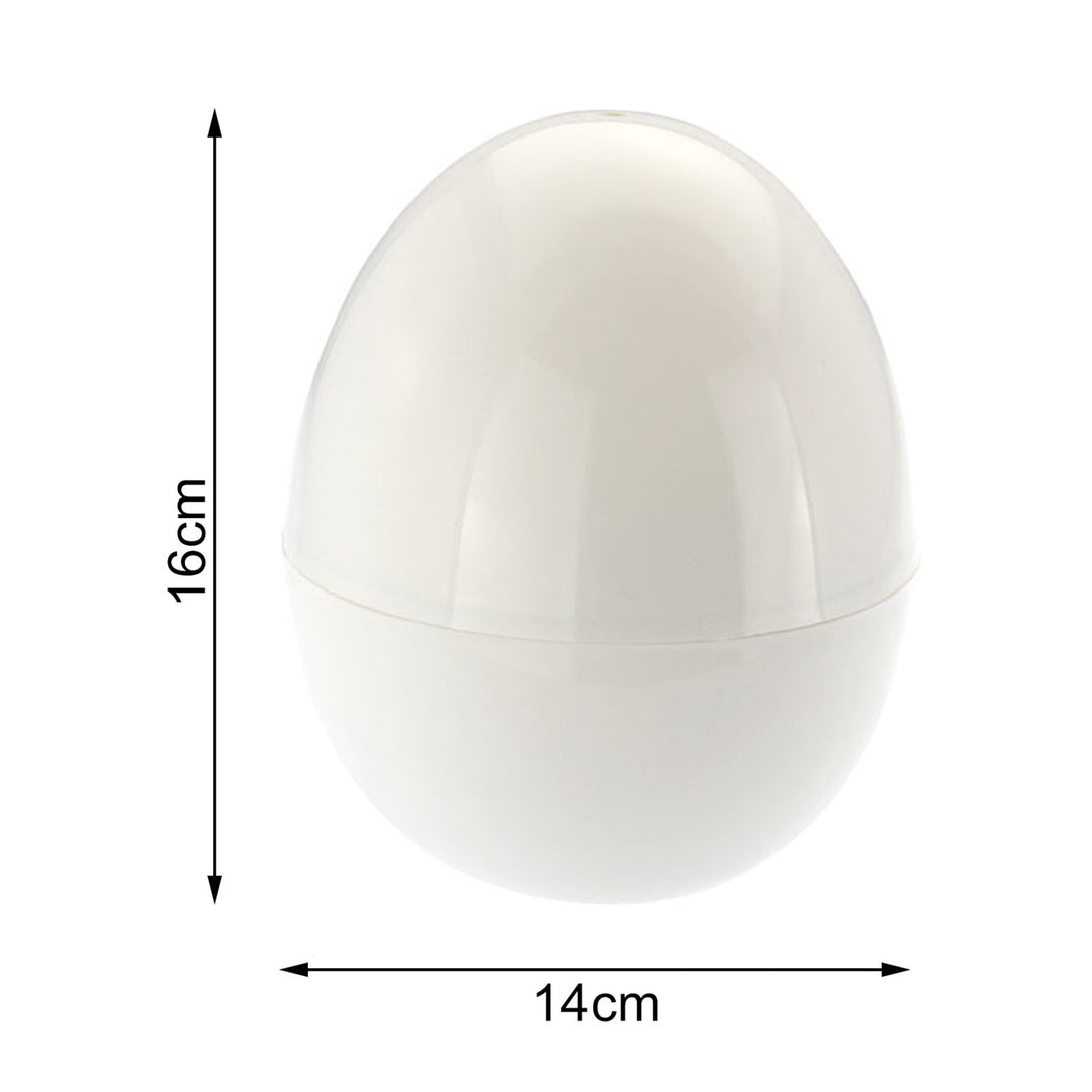 Egg Steamer Practical 4 Eggs Capacity Egg-shaped Simple White Microwave Egg Boiler for Breakfast Image 4