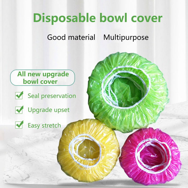 60Pcs Elastic Food Covers Food Grade Waterproof PET Elastic Food Storage Bags Stretch Wrap Bowl Covers Home Supplies Image 1