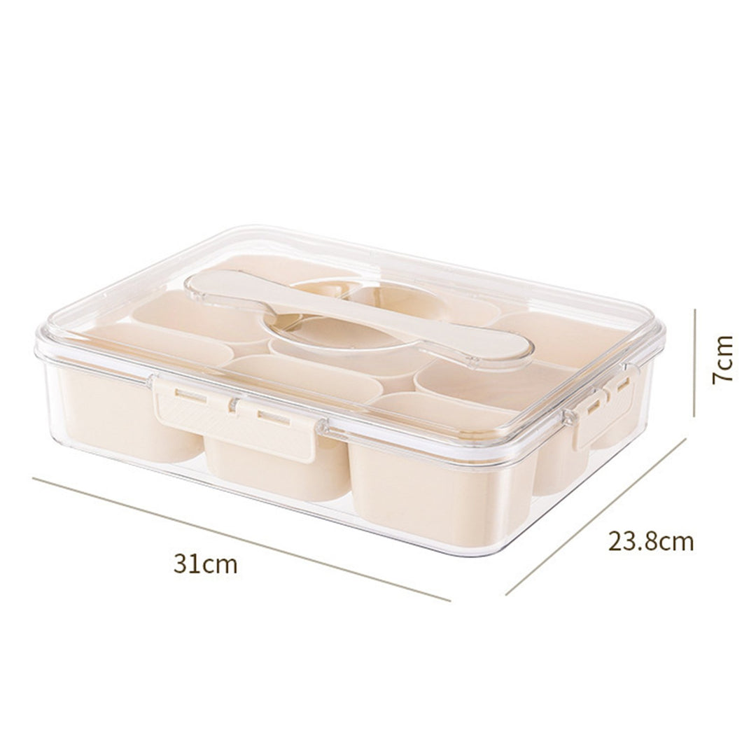 Spice Storage Box Fridge Crisper Box 9 Detachable Compartments Food Preservation Case Fruit Ginger Garlic Container Food Image 4