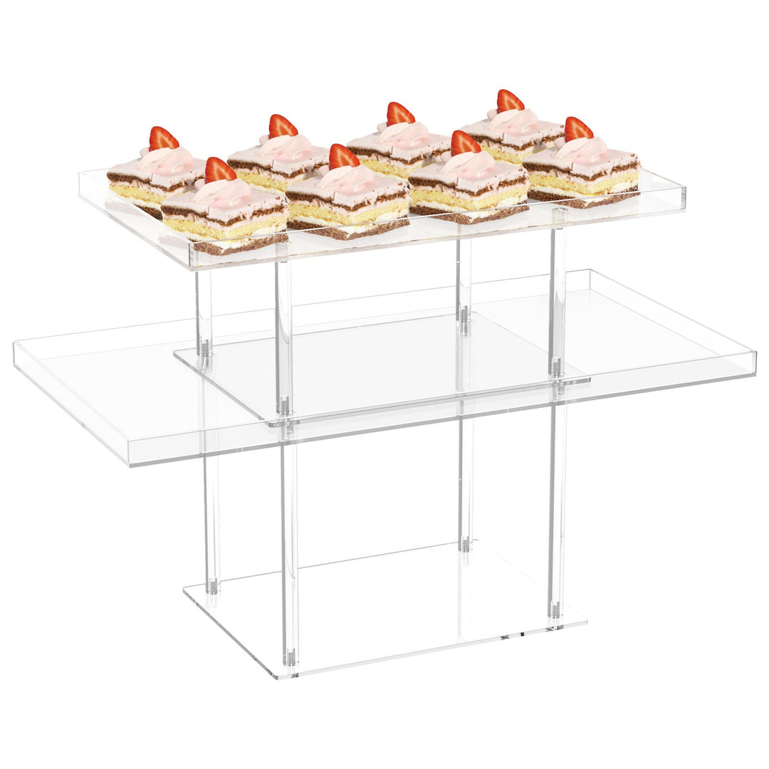 Cupcake Dessert Table Display Set Easy Assembly Versatile Design Transparent Dessert Pastry Food Treat Tier Cookie Image 4