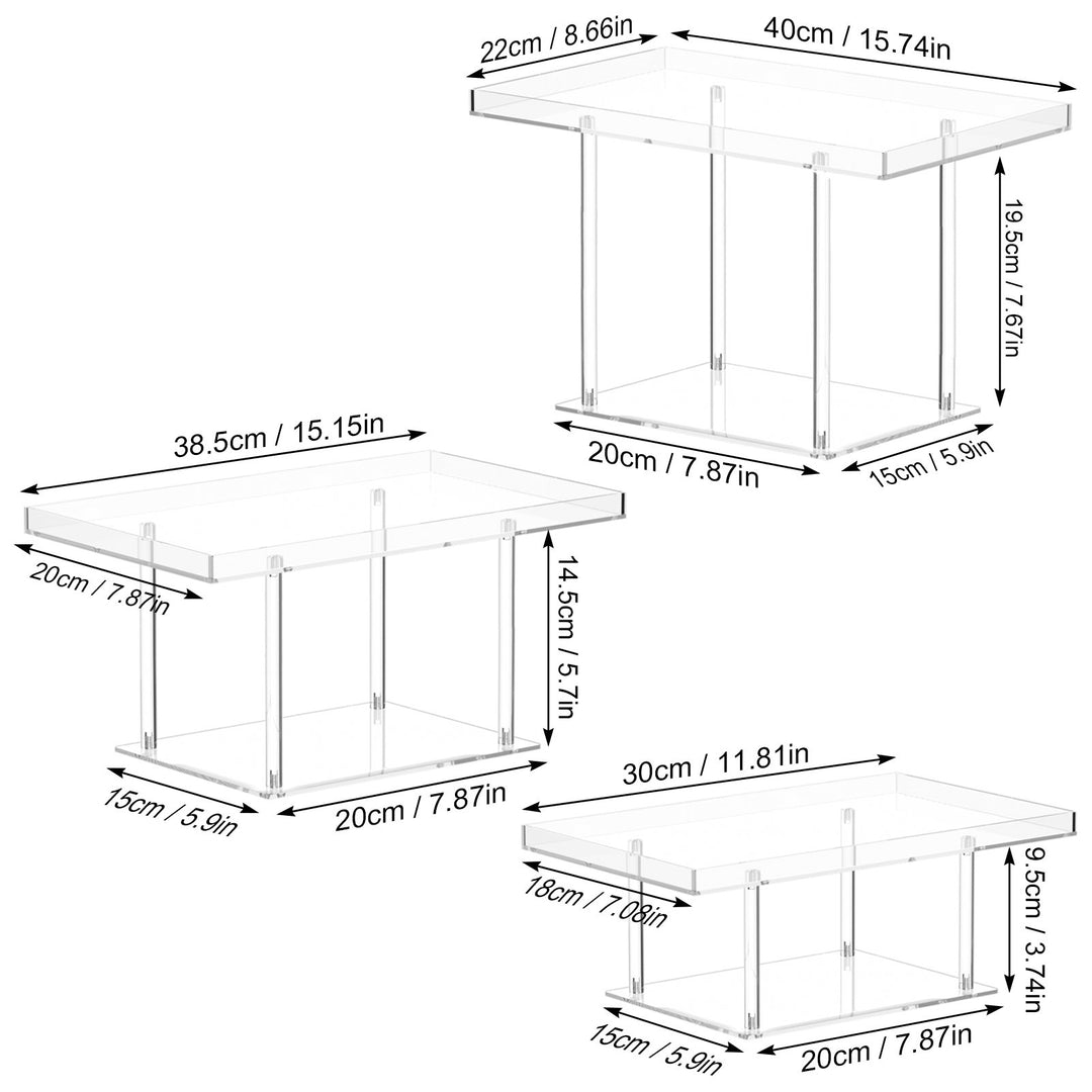 Cupcake Dessert Table Display Set Easy Assembly Versatile Design Transparent Dessert Pastry Food Treat Tier Cookie Image 6