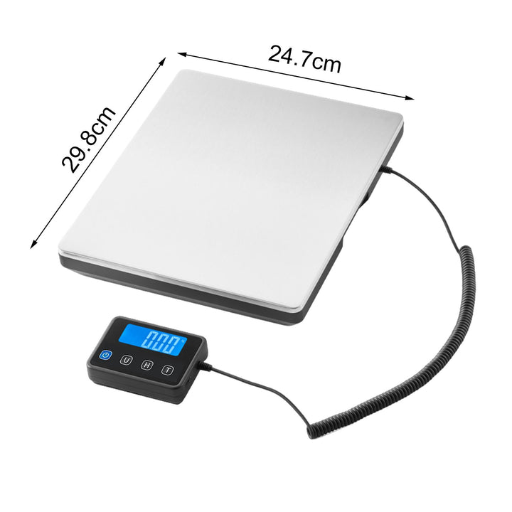 Digital Postal Scale LCD Display Heavy Duty Stainless Steel Shipping Scale High Accuracy 200Kg/0.01Kg Rechargeable Image 6