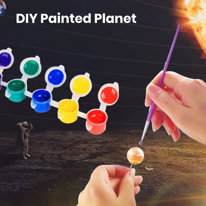 1 Set Solar System Toy with 3D Sun Planets Model Universe Astronomical Science Learning STEM Educational DIY Assembly Image 7