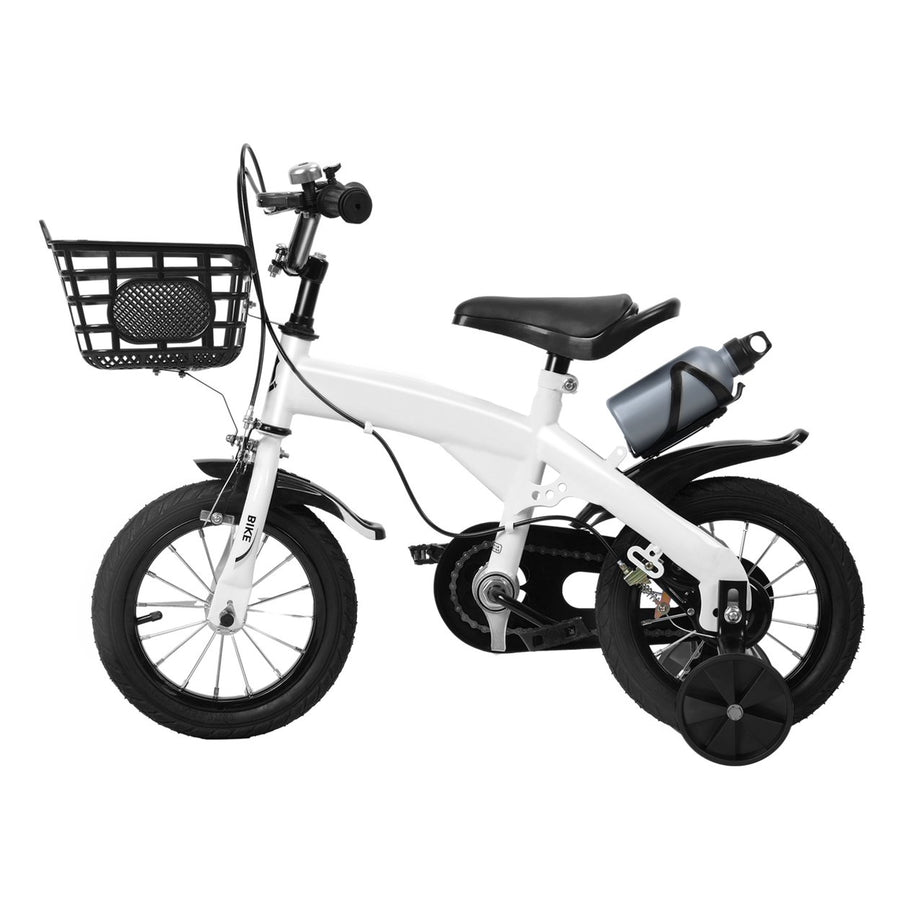 12 Inch Kids Bike Children Bicycle with Training Wheels Basket Toddler Bike for 2-6 Years Old Toddlers Boys Girls Image 1